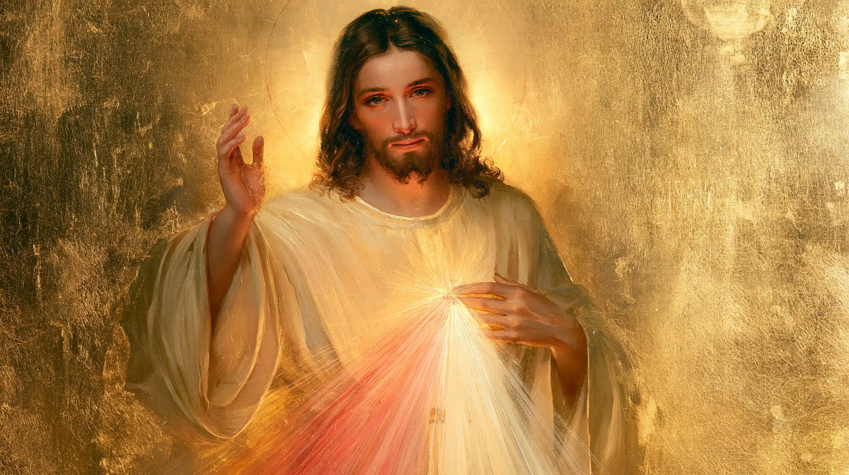 Jésus de la Miséricorde divine — La Douceur entre les ors profonds