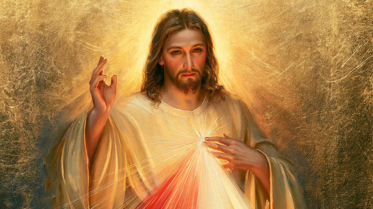 Jésus de la Miséricorde divine — Le Cœur aux fils de soleil