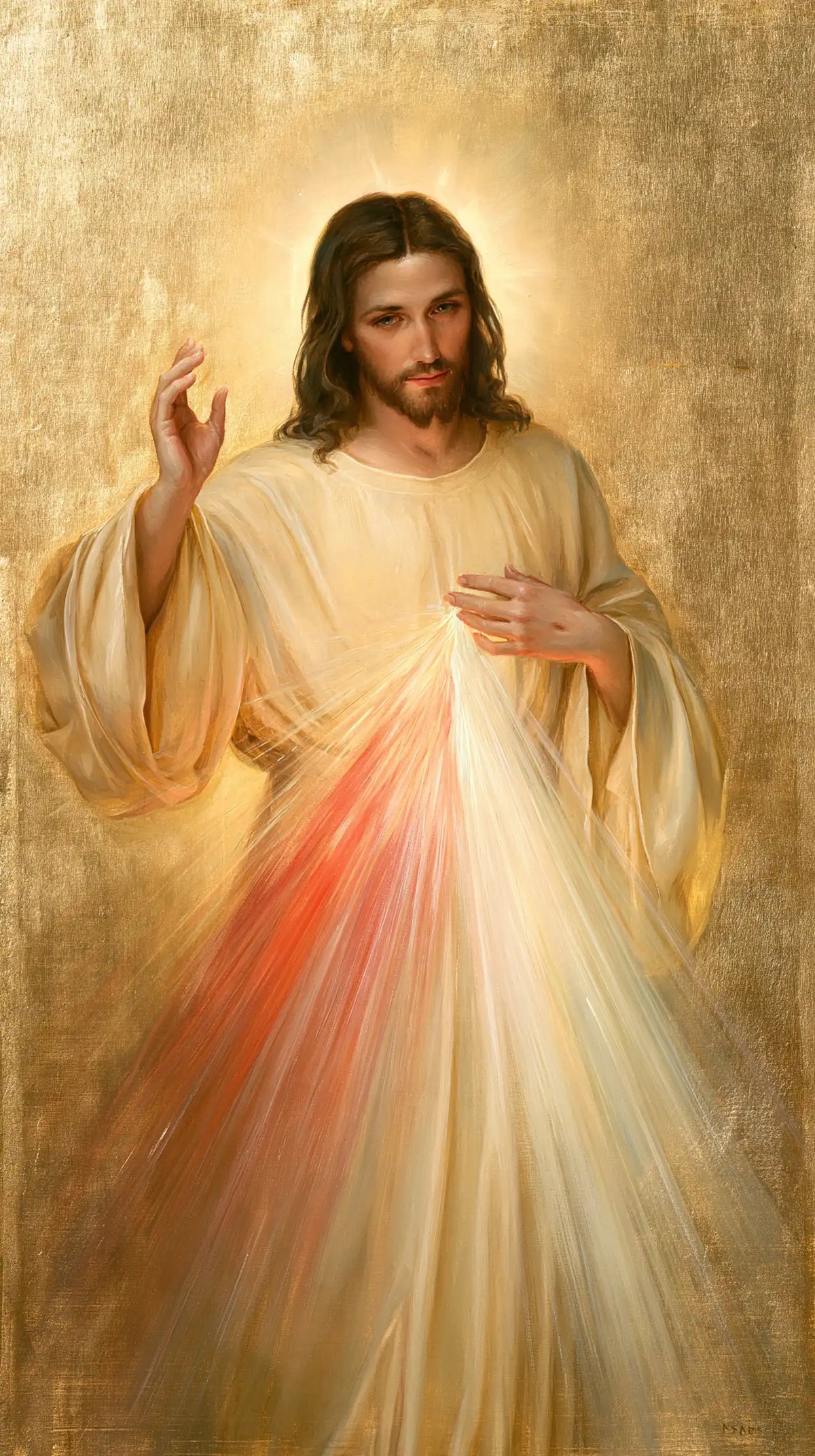 Jésus de la Miséricorde divine — La Longue Clarté de la robe