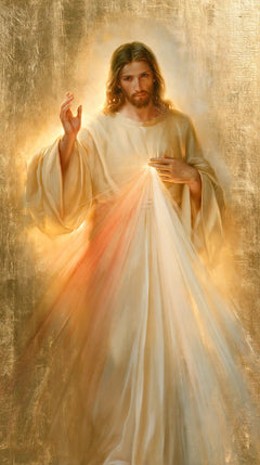 Jésus de la Miséricorde divine — La Robe dans la vapeur d’or