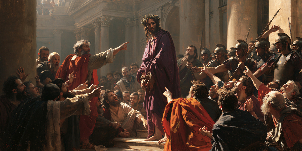 Ecce Homo — Le Visage tourné sous les portiques clairs