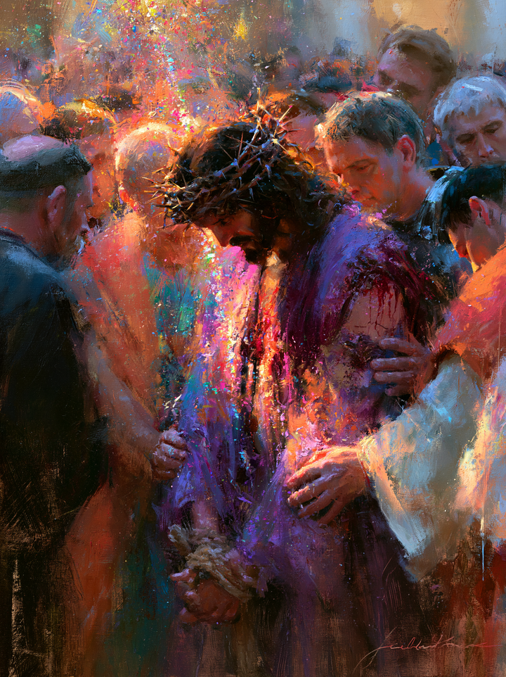 Ecce Homo — Le Front baissé dans les reflets de rose