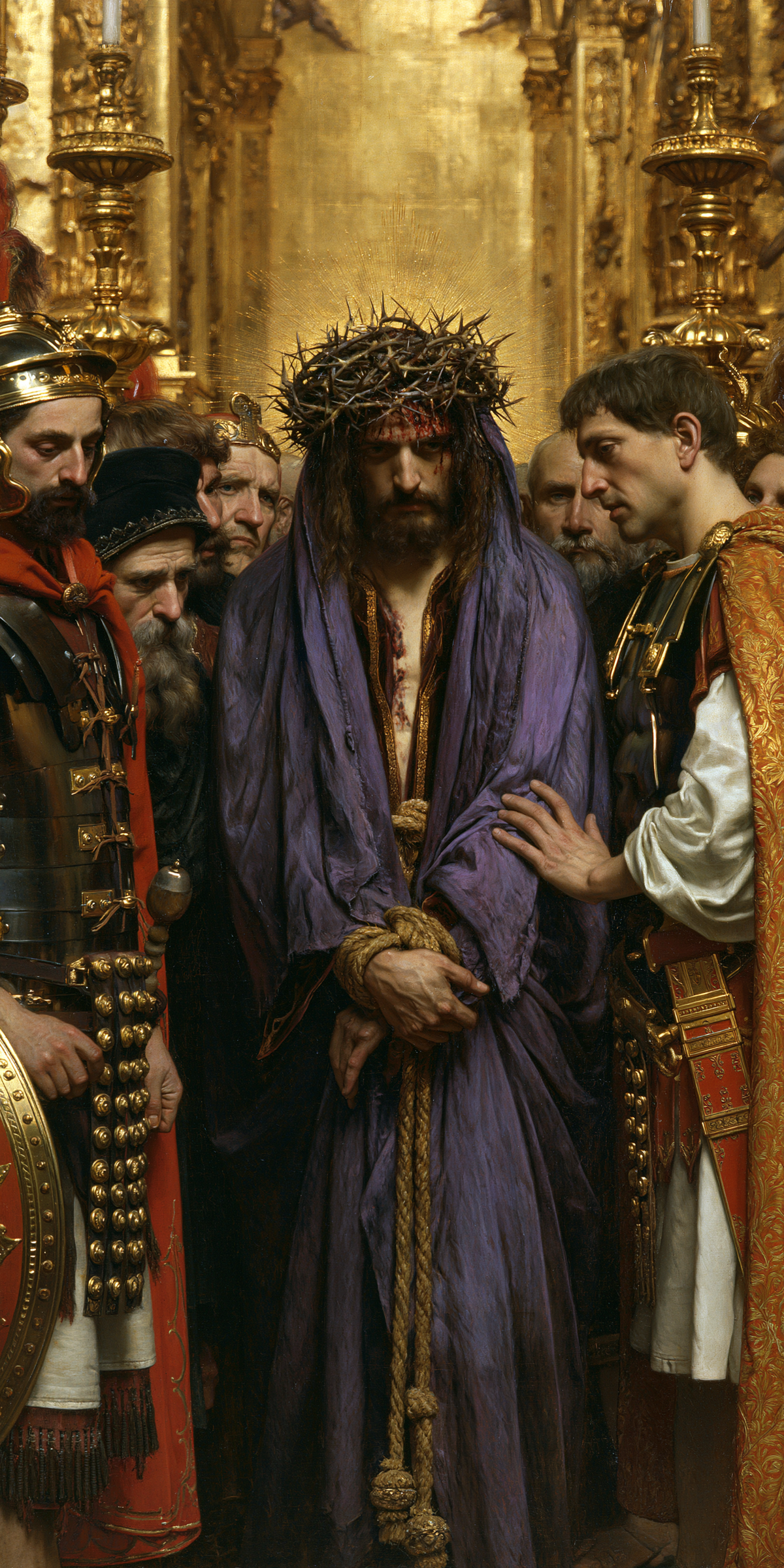 Ecce Homo — Sacré doré · Portrait n° 3 — art chrétien