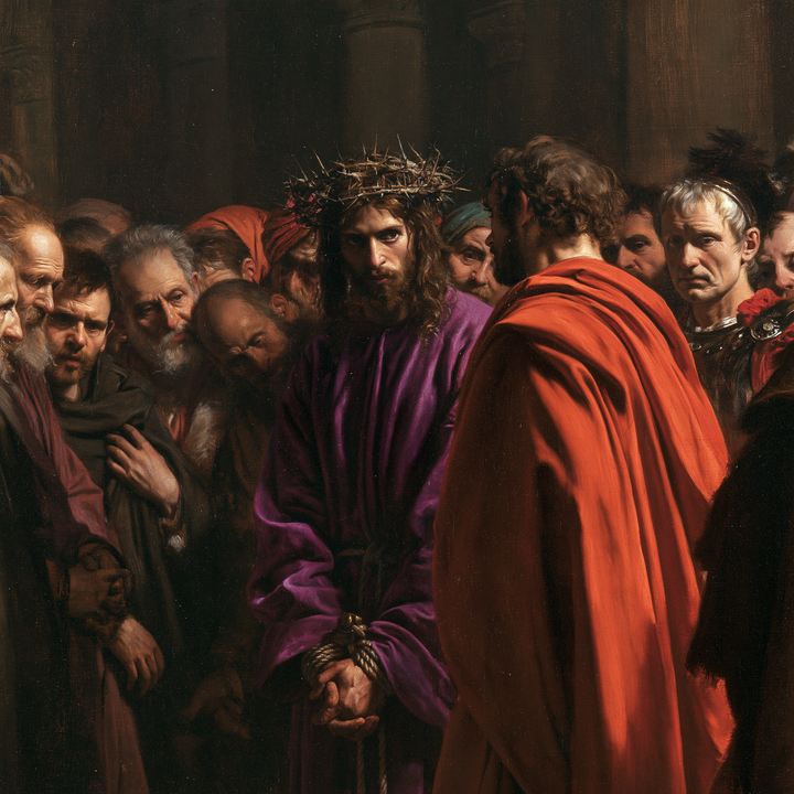 Ecce Homo — Le Captif devant le manteau de vermillon