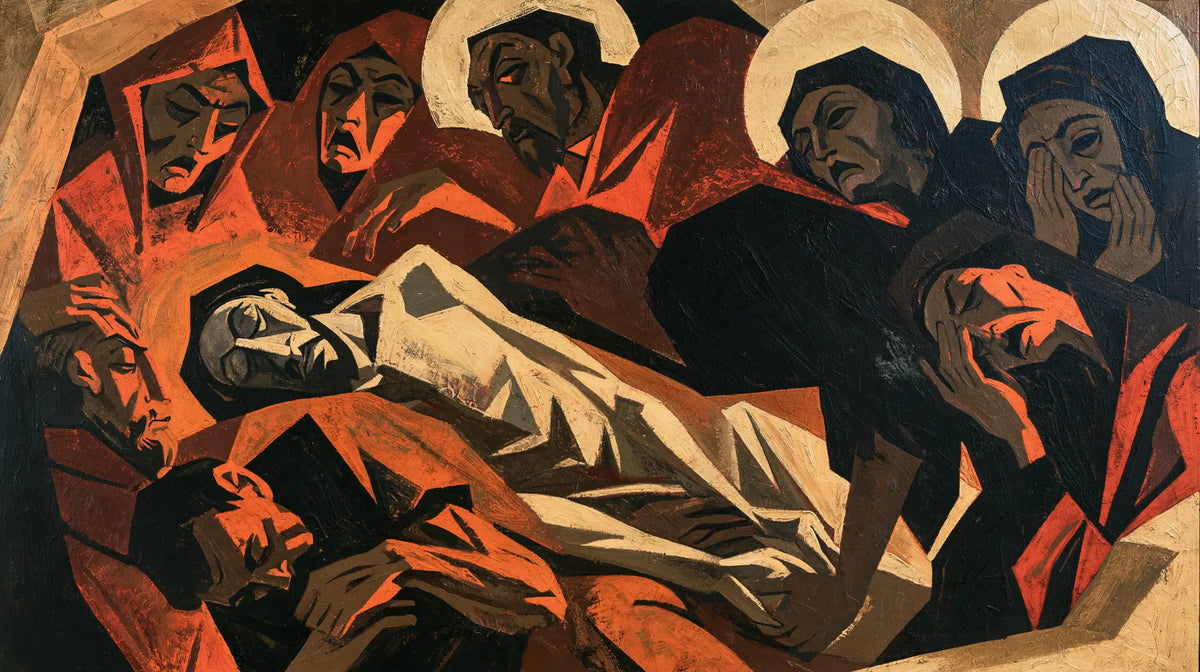 La Mise au tombeau du Christ — Les Auréoles au-dessus des lignes brisées
