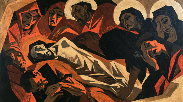La Mise au tombeau du Christ — Les Auréoles au-dessus des lignes brisées