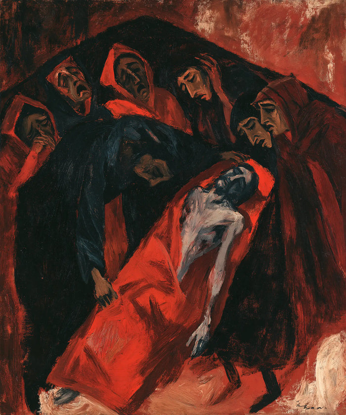 La Mise au tombeau du Christ — La Descente au manteau vermillon