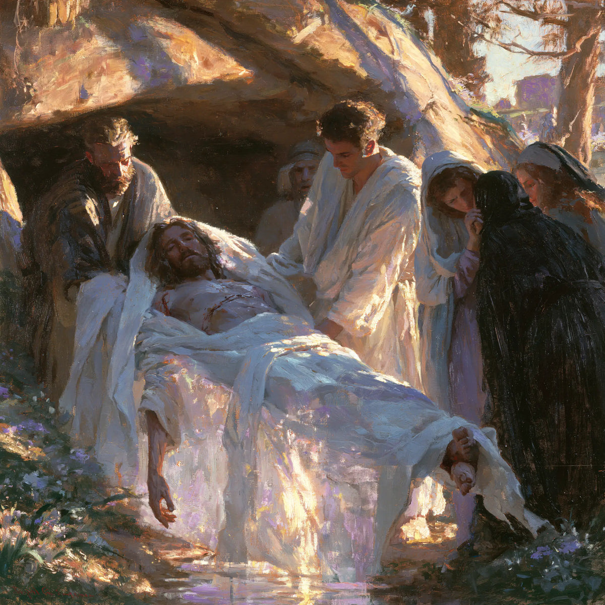 La Mise au tombeau du Christ — Les Reflets mauves du linceul