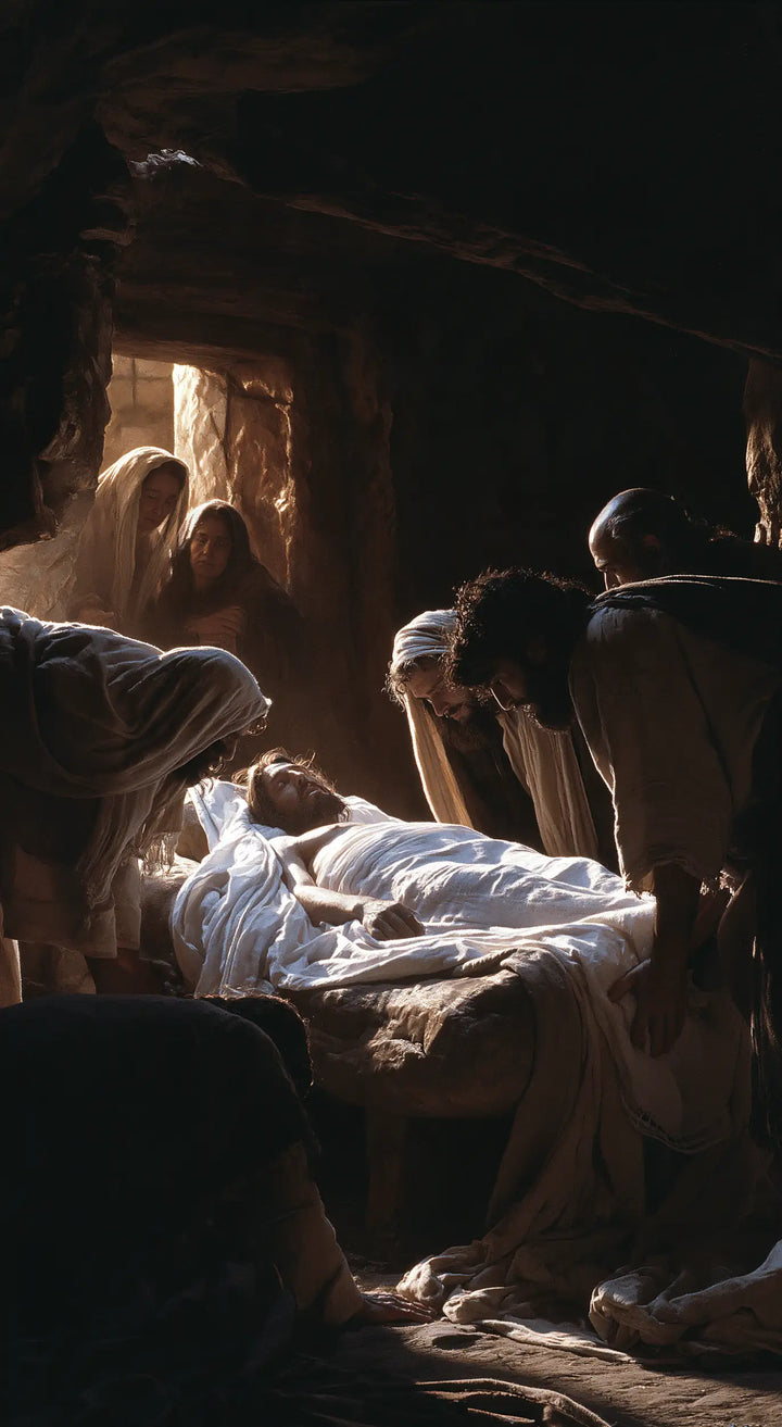 La Mise au tombeau du Christ — Le Jour effleurant les plis