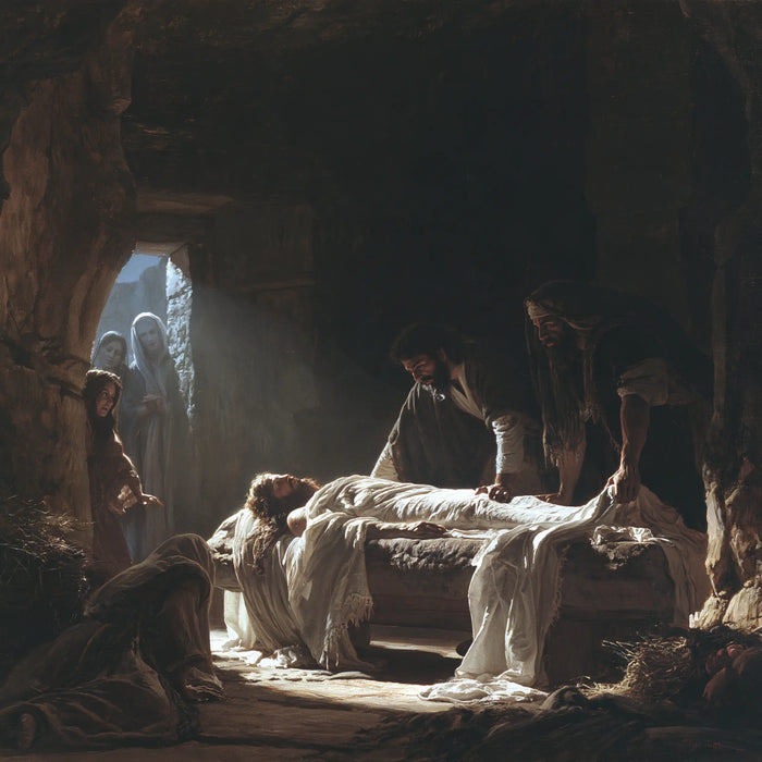 La Mise au tombeau du Christ — La Fraîcheur du seuil sur le lin