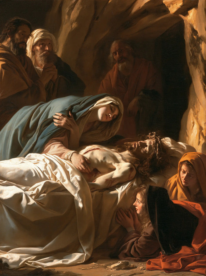 La Mise au tombeau du Christ — Le Bleu incliné vers le visage