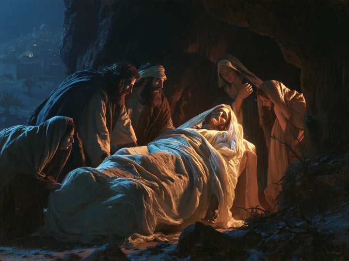 La Mise au tombeau du Christ — Le Drap aux ombres d’indigo