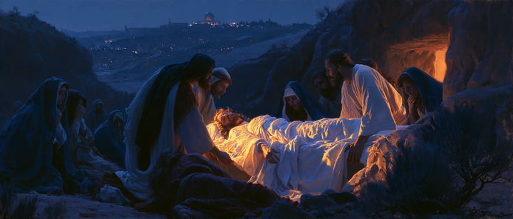 La Mise au tombeau du Christ — Le Dernier Repos devant les collines