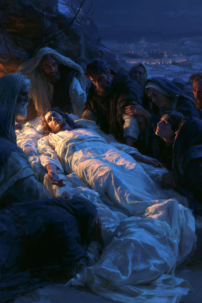 La Mise au tombeau du Christ — La Longue Veille sous le ciel outremer