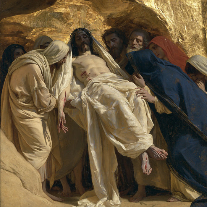 La Mise au tombeau du Christ — Le Bleu incliné sous la voûte d’or