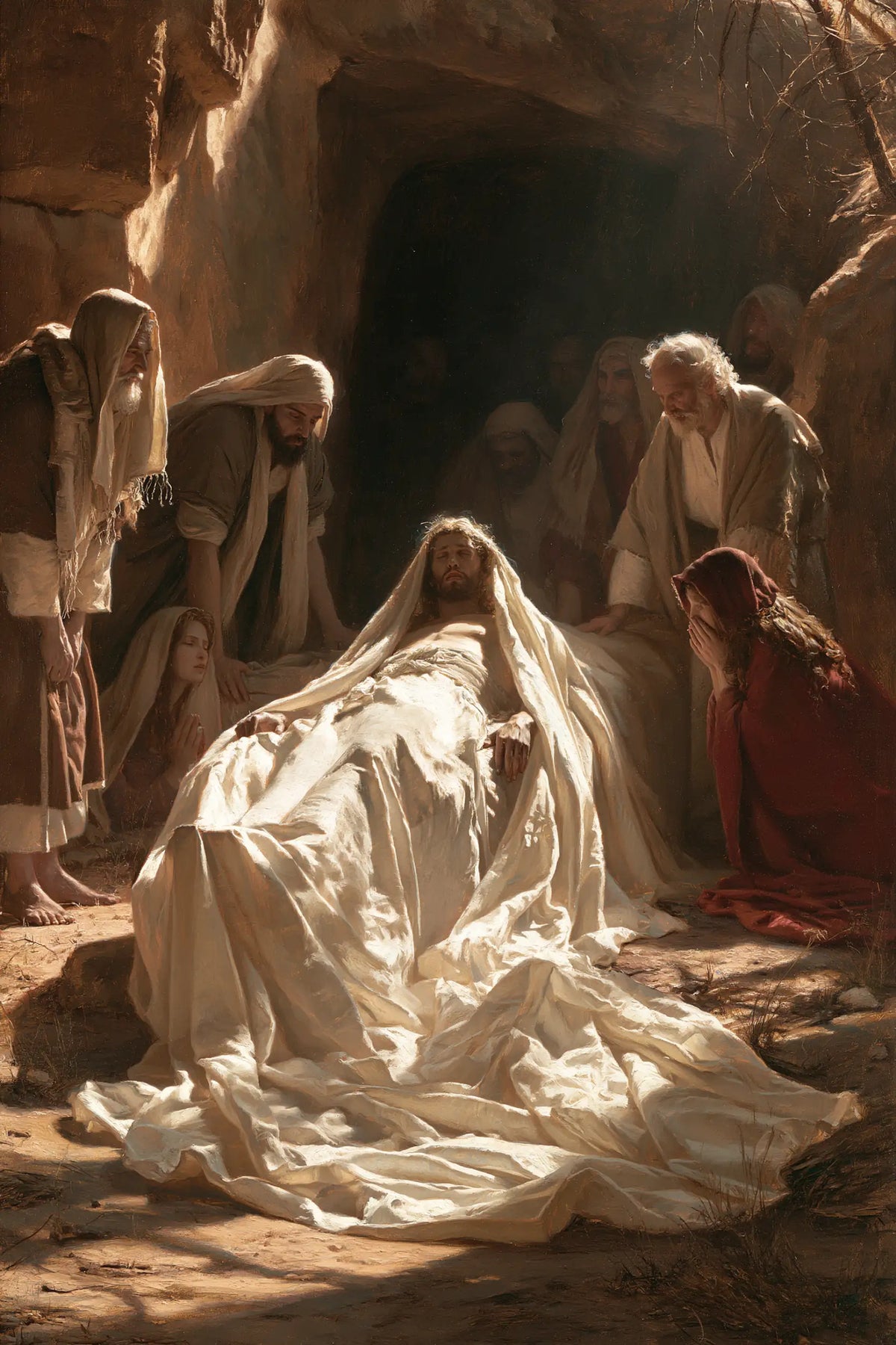 La Mise au tombeau du Christ — La Traîne au pied du seuil obscur