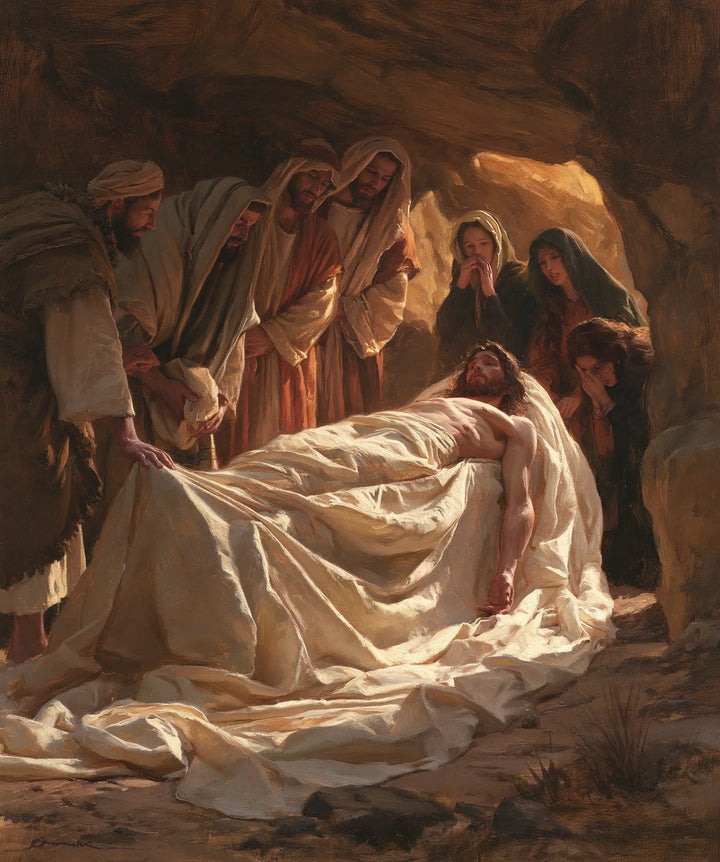 La Mise au tombeau du Christ — Le Drap dans le souffle du jour chaud