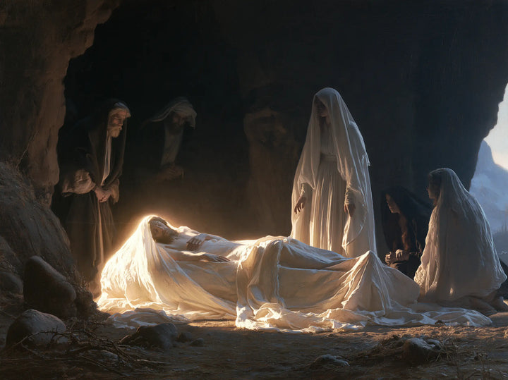 La Mise au tombeau du Christ — La Lueur au bord du voile immobile