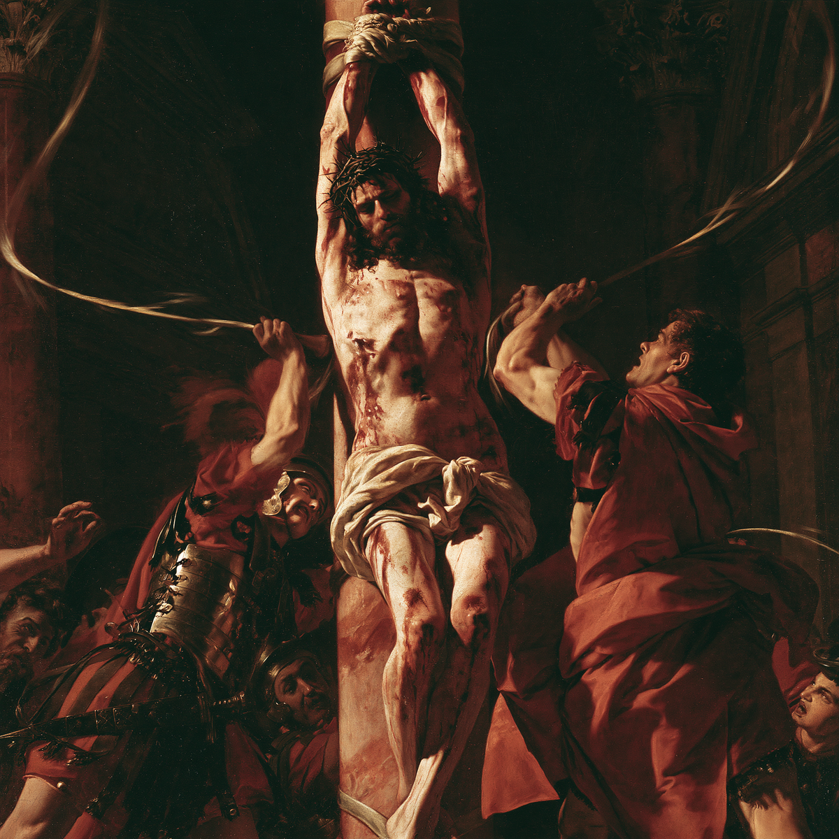 La Flagellation du Christ — Explosion de mouvement · Carré n° 2 — art chrétien