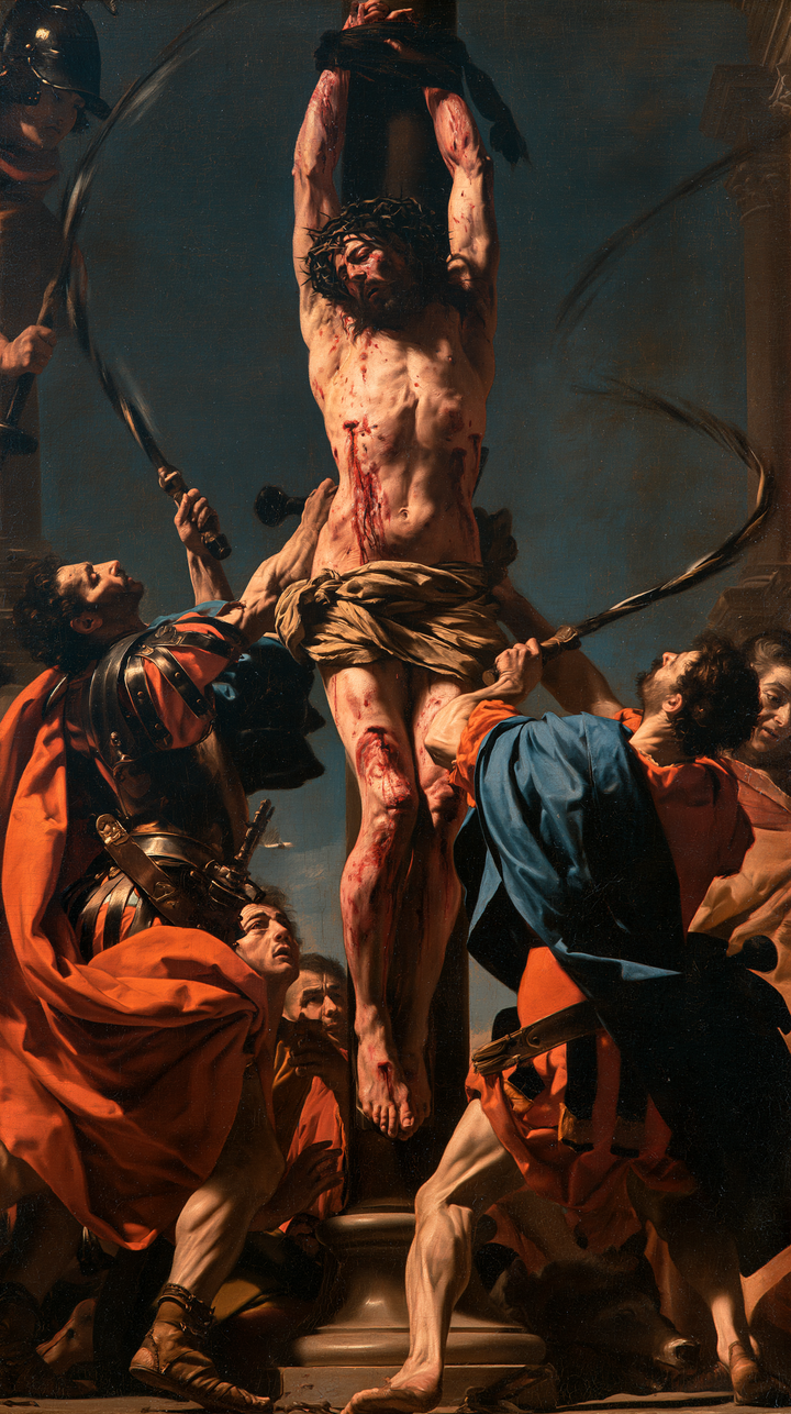 La Flagellation du Christ — Le Bleu parmi les flammes