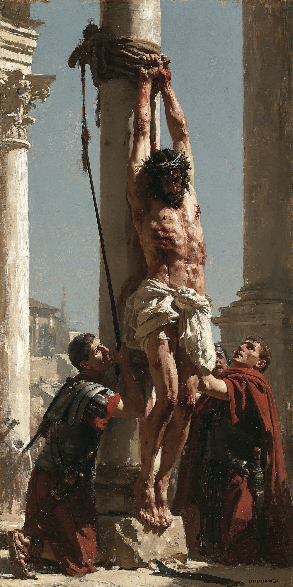 La Flagellation du Christ — Impressionniste · Portrait n° 1 — art chrétien