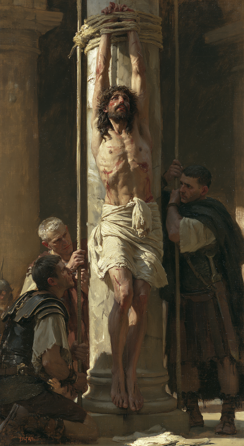 La Flagellation du Christ — Impressionniste · Portrait n° 4 — art chrétien