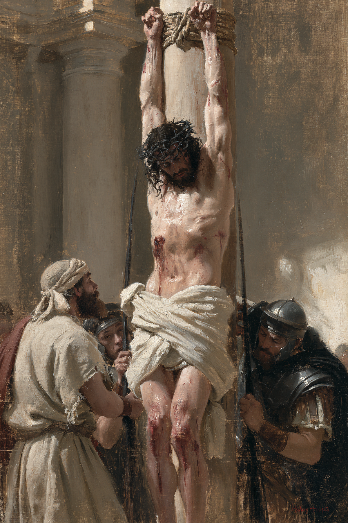 La Flagellation du Christ — Impressionniste · Portrait n° 10 — aperçu de la finition sélectionnée