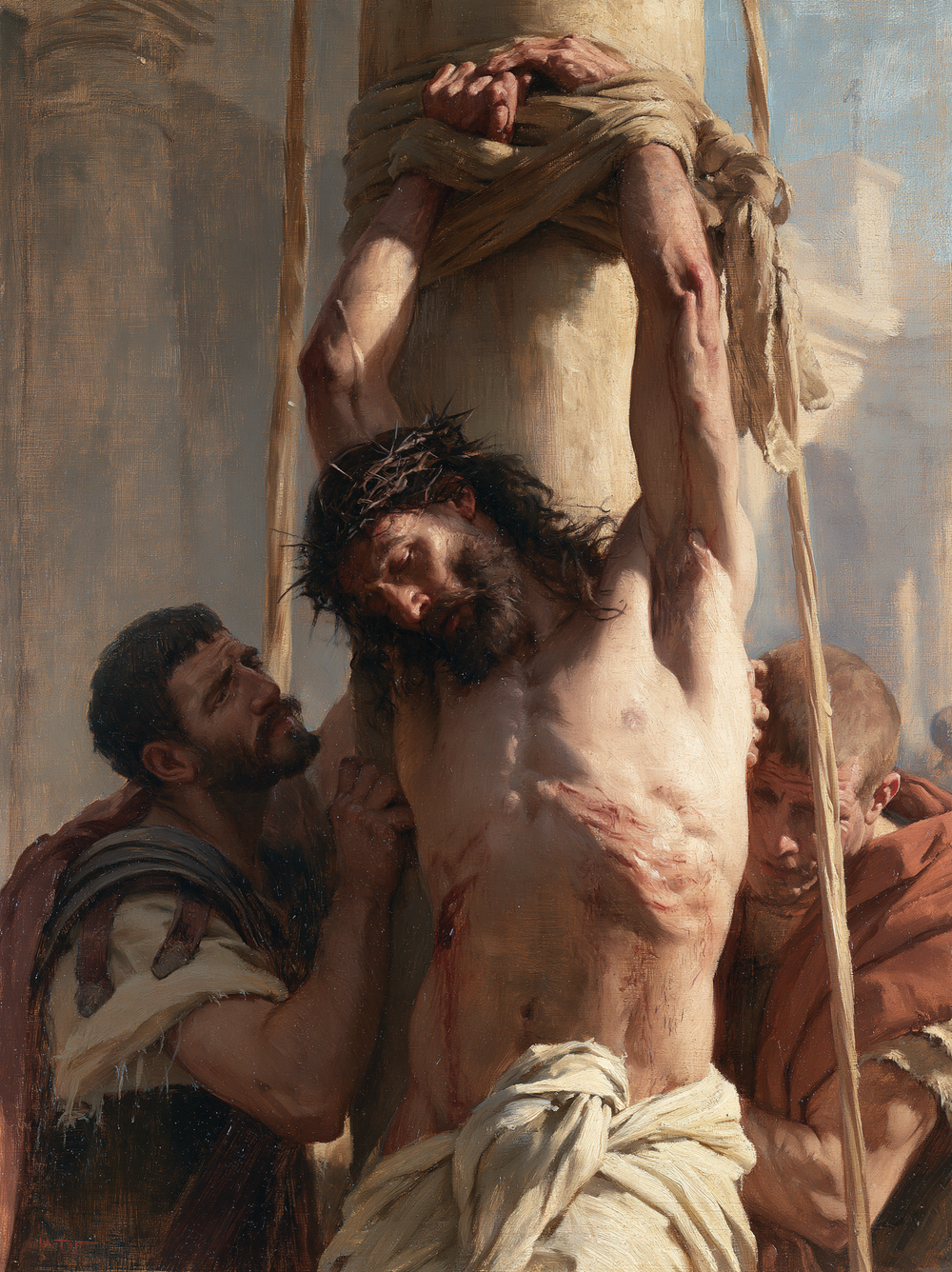 La Flagellation du Christ — Impressionniste · Portrait n° 11 — art chrétien