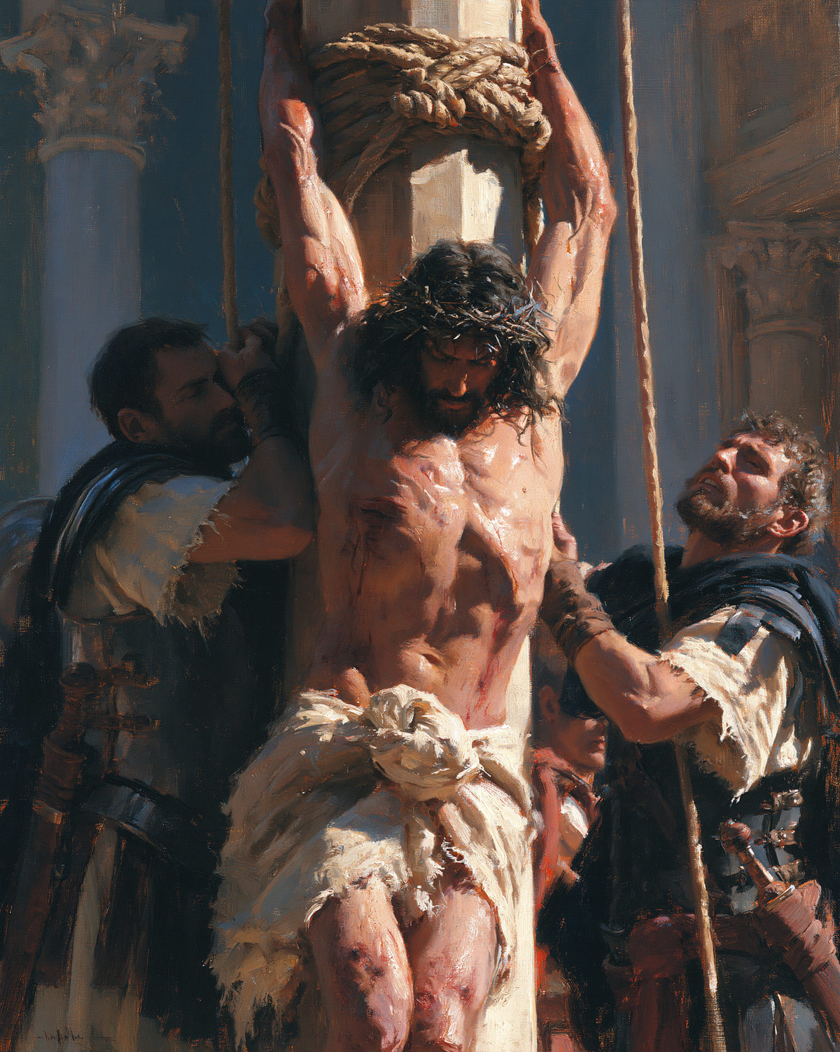 La Flagellation du Christ — Impressionniste · Portrait n° 13 — art chrétien