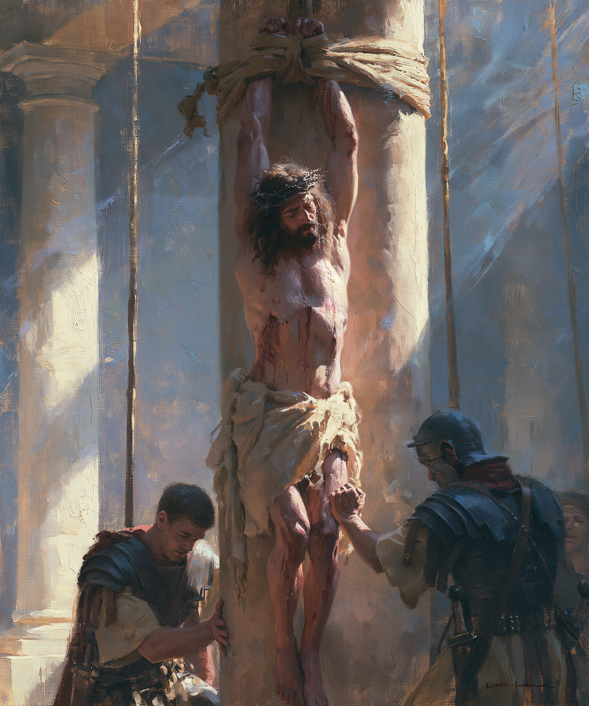 La Flagellation du Christ — Impressionniste · Portrait n° 15 — aperçu de la finition sélectionnée