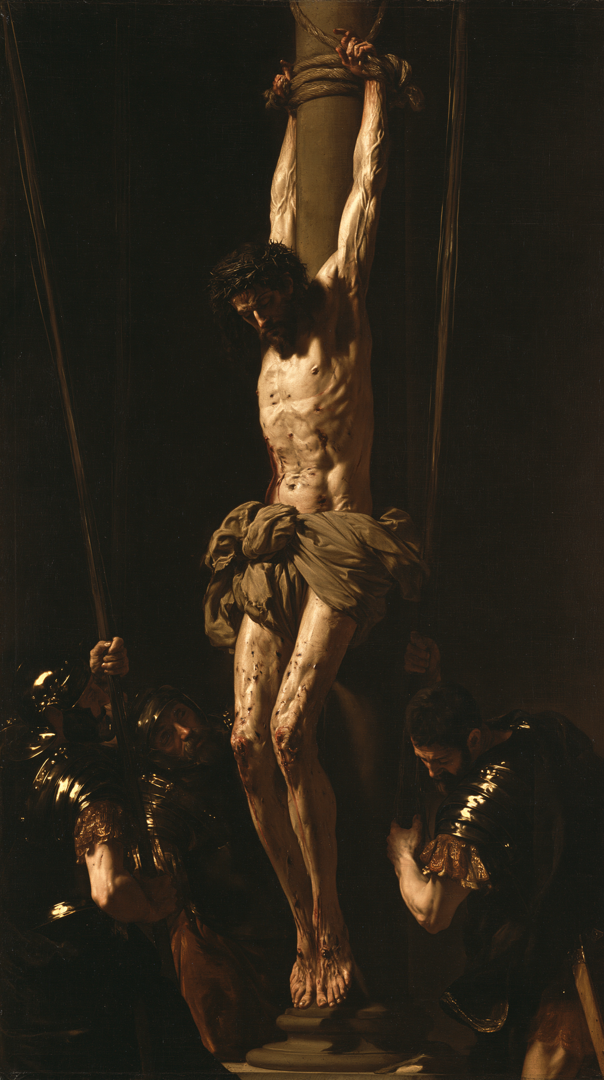 La Flagellation du Christ — Noir et or · Portrait n° 5 — art chrétien
