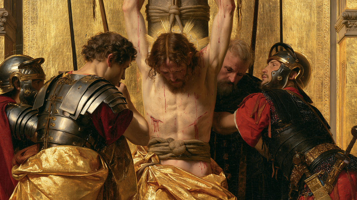 La Flagellation du Christ — Sacré doré · Paysage n° 1 — art chrétien
