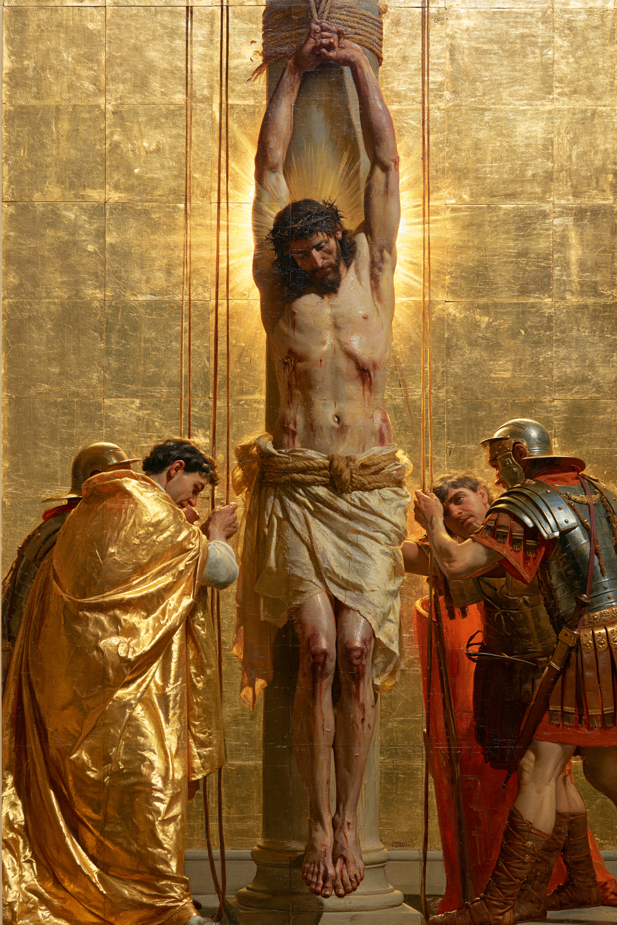 La Flagellation du Christ — Sacré doré · Portrait n° 4 — art chrétien