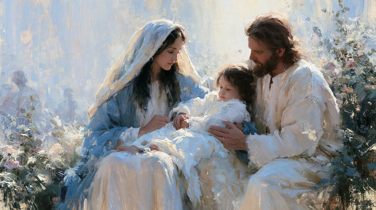 La Sainte Famille — Le Jardin aux bleus de brume