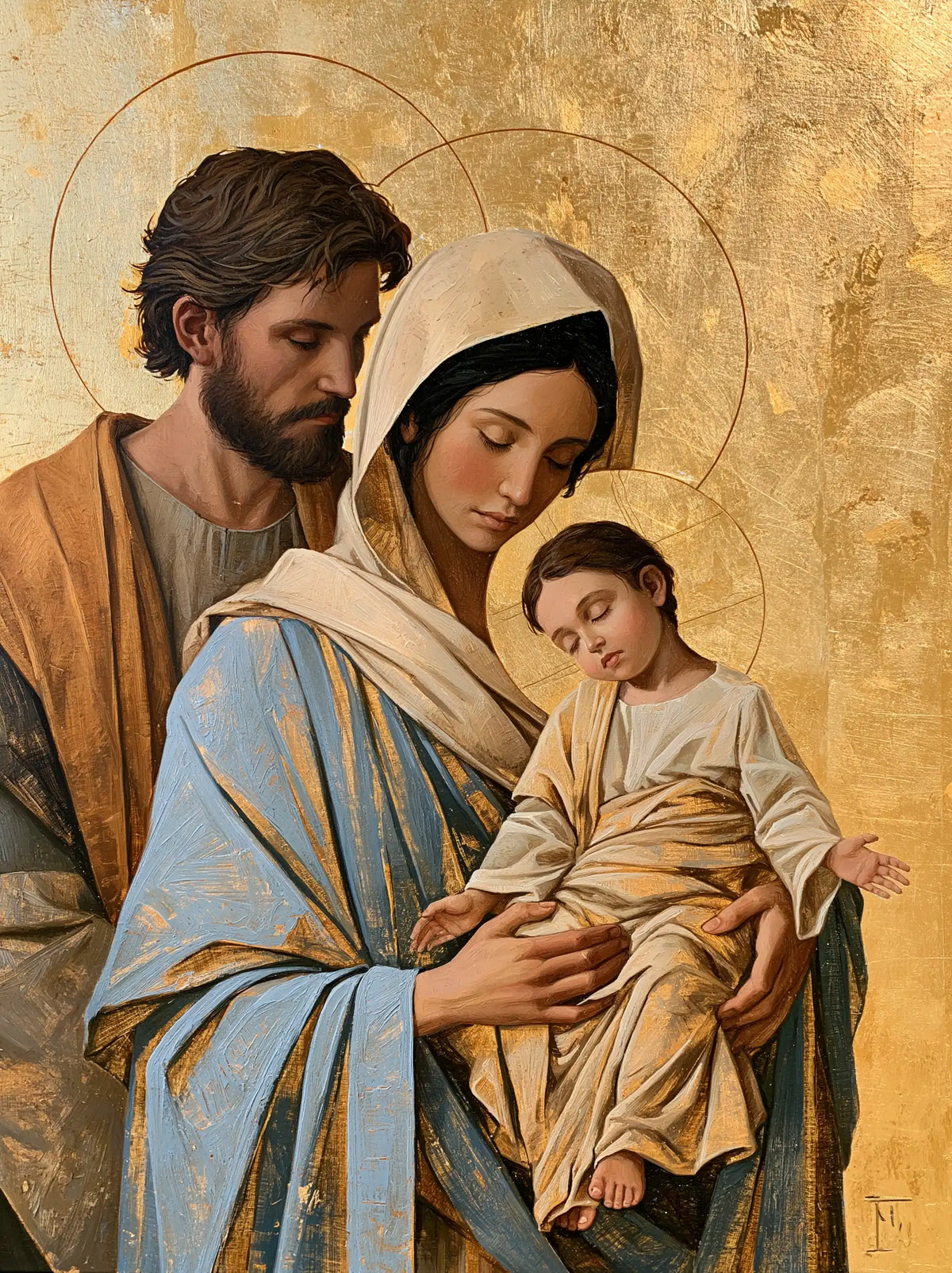 La Sainte Famille — L’Enfant sous les cercles paisibles