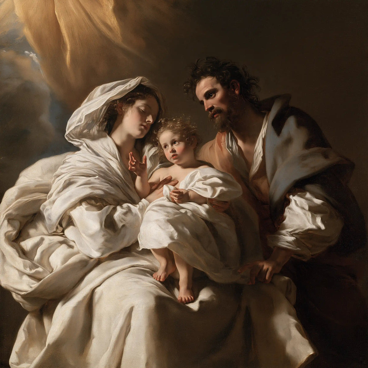 La Sainte Famille — Le Berceau dans l’ampleur du blanc