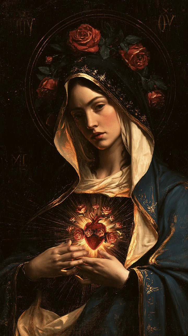Le Cœur immaculé de Marie — Le Cœur gardé sous l’auréole de roses