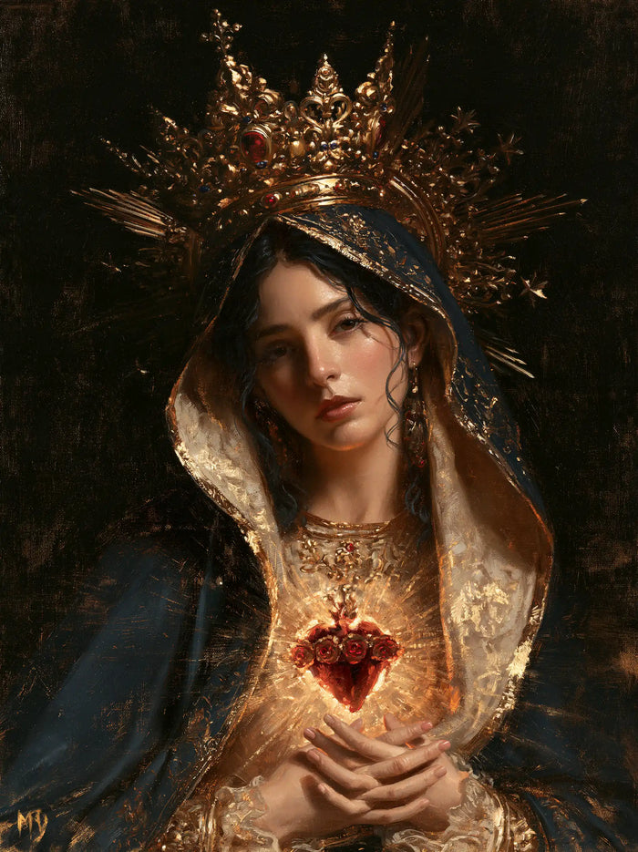 Le Cœur immaculé de Marie — Le Cœur précieux sous la haute couronne