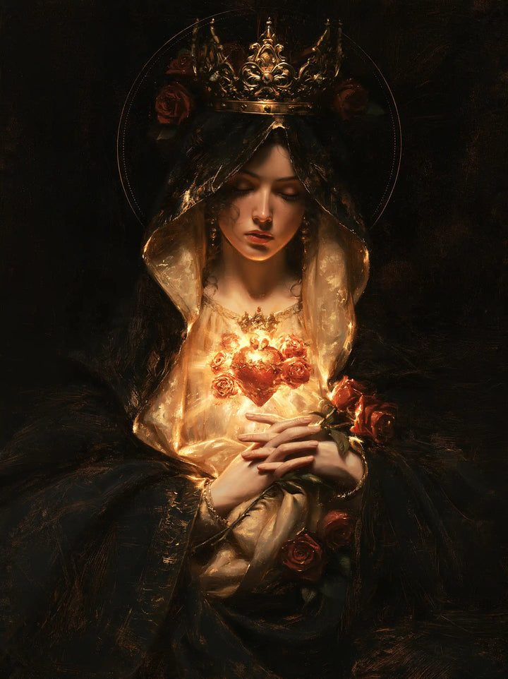 Le Cœur immaculé de Marie — Les Roses serrées contre la lumière