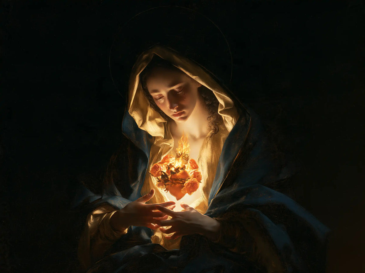 Le Cœur immaculé de Marie — Le Regard recueilli sur les fleurs de feu