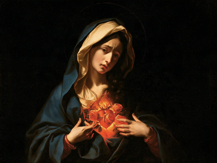 Le Cœur immaculé de Marie — Les Roses ardentes sous le regard penché