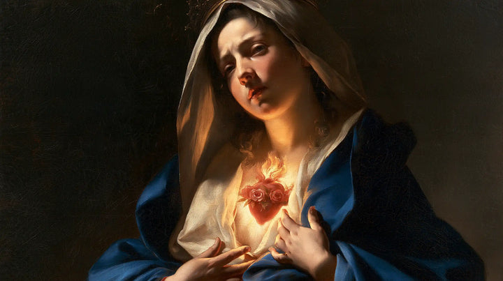 Le Cœur immaculé de Marie — Le Regard élevé au-dessus des trois roses