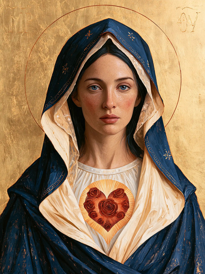 Le Cœur immaculé de Marie — La Rose sombre au centre du cœur