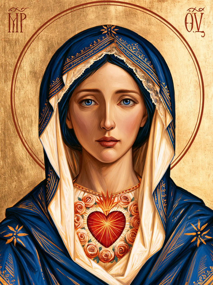 Le Cœur immaculé de Marie — Le Regard bleu au-dessus des roses d’ivoire