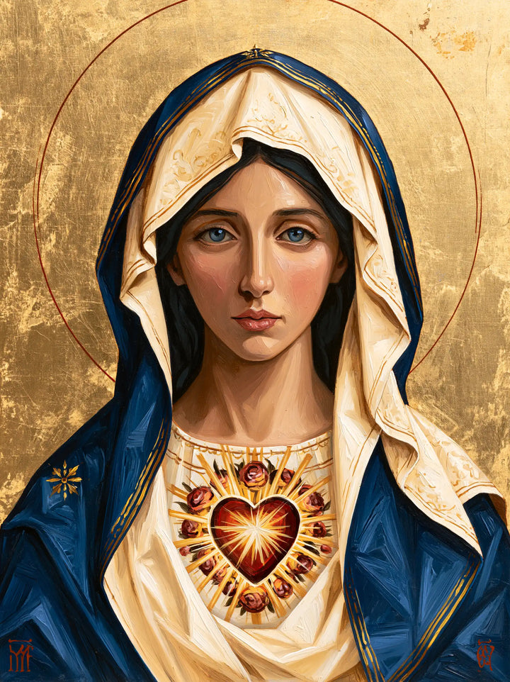 Le Cœur immaculé de Marie — Le Cœur pourpre dans l’éventail d’or