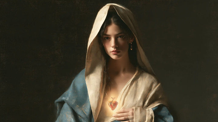 Le Cœur immaculé de Marie — Le Regard droit dans le voile de lin