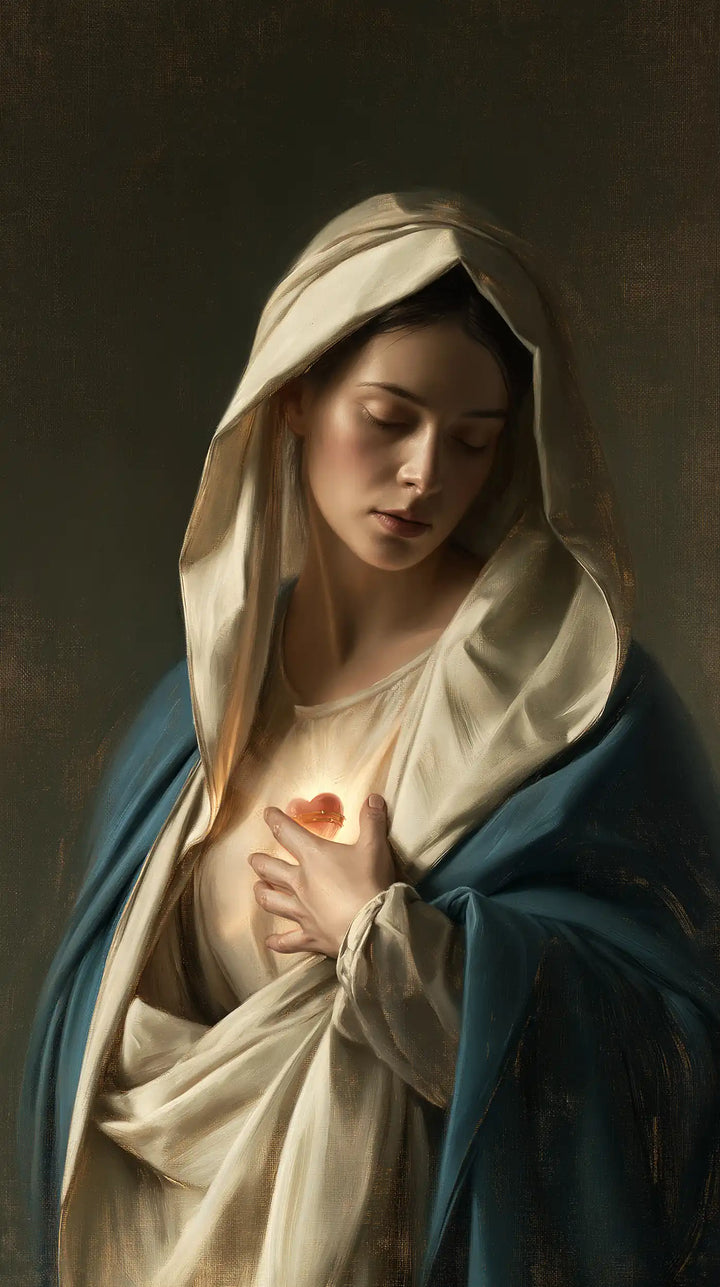 Le Cœur immaculé de Marie — Le Cœur caché au bord de la main