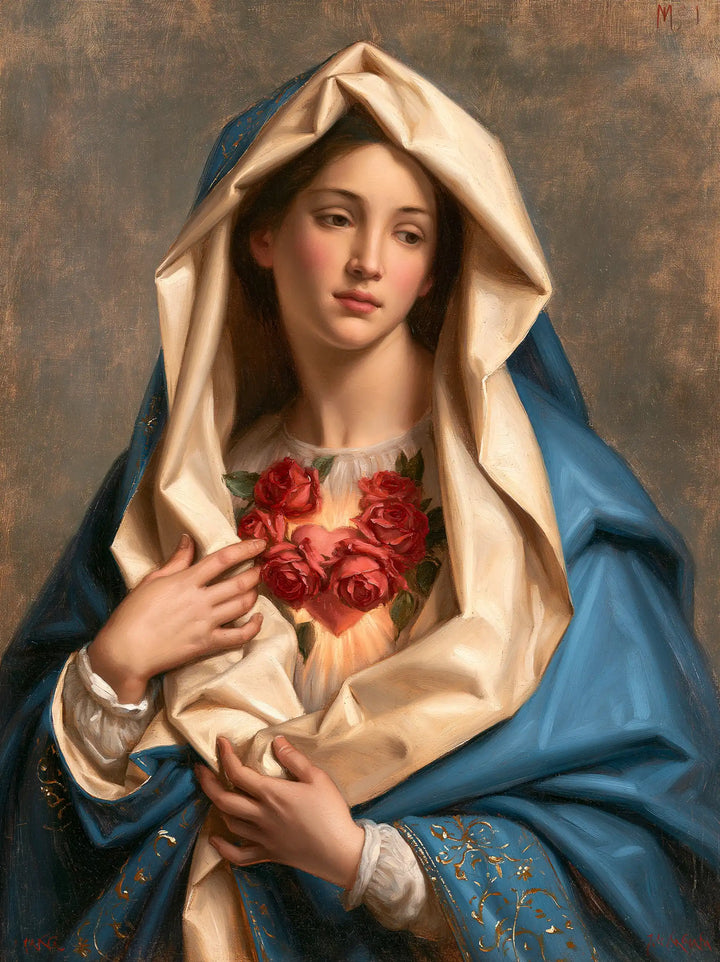 Le Cœur immaculé de Marie — Le Bouquet pourpre entre les pans d’ivoire