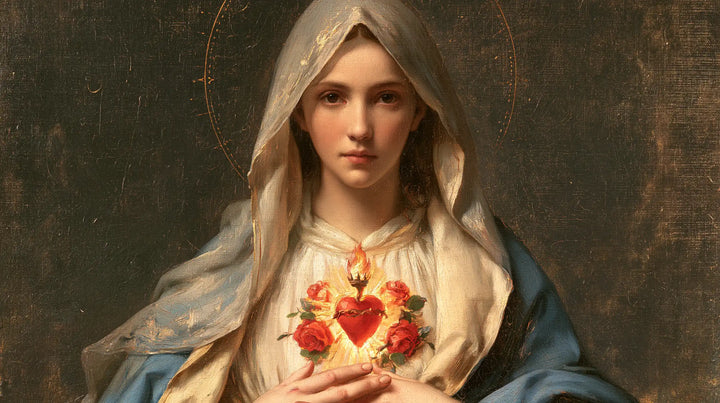Le Cœur immaculé de Marie — La Couronne fleurie au-dessus des doigts