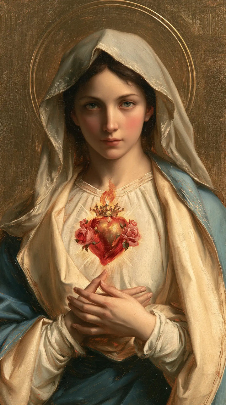Le Cœur immaculé de Marie — Le Cercle fin et les mains recueillies